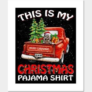 This Is My Christmas Pajama Shirt Sheepdog Truck Tree Posters and Art